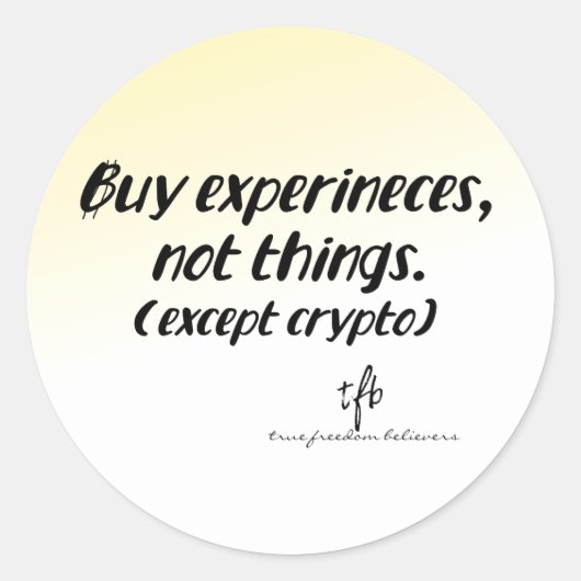 Sticker Rond Cryptocurrency vs. Things Gold Tint (Devant)