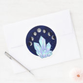 Sticker rond Crystal Classic Phase Lune (Enveloppe)