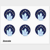 Sticker rond Crystal Classic Phase Lune (Feuille)