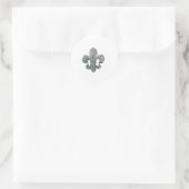 STICKER ROND CRYSTAL FLEUR DE LIS (Sac)