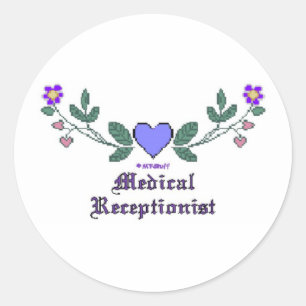 Sticker Rond CS réceptionniste Médicale