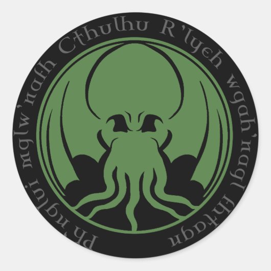 Sticker Rond Cthulhu (Devant)
