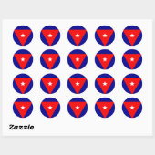 Sticker Rond cuba (Feuille)