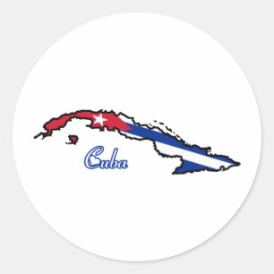 Sticker Rond Cuba Cool