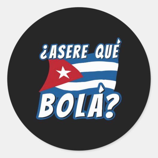 Sticker Rond Cuba Dit Cuba Drapeau cubain (Devant)