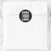 Sticker Rond Cuba Libre Libérer Cuba Drapeau cubain (Sac)