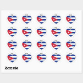 Sticker Rond Cuba Love (Feuille)