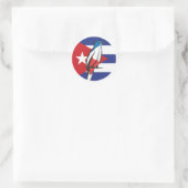 Sticker Rond Cuba Trogon cubain Tocororo Cuba Animal national c (Sac)