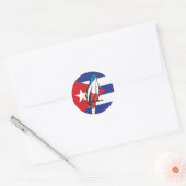 Sticker Rond Cuba Trogon cubain Tocororo Cuba Animal national c (Enveloppe)