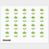 Sticker Rond Cube Carapace de pomme (Feuille)