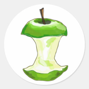 Sticker Rond Cube Carapace de pomme