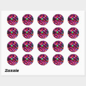 Sticker Rond Cube de fusion en marbre (Feuille)