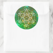 Sticker Rond Cube de Metatron, Géométrie Sacrée, Symbole Spirit (Sac)