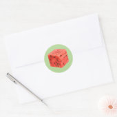 Sticker Rond Cube d'origine frais de pastèque rouge sucrée (Enveloppe)