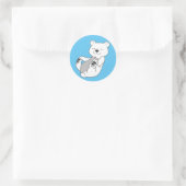 Sticker Rond Cube d'ours polaire (Sac)