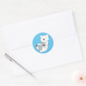 Sticker Rond Cube d'ours polaire (Enveloppe)