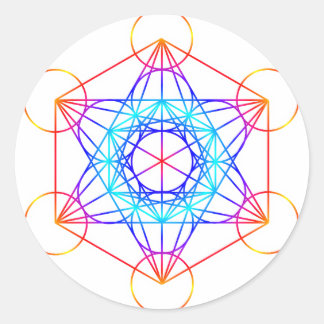 Sticker Rond Cube Metatron (Couleur 2)