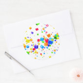 Sticker Rond Cubes colorés 1 (Enveloppe)