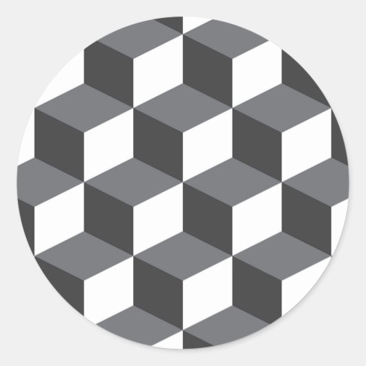 Sticker Rond Cubes d'architecture urbaine, simple, moderne moti (Devant)