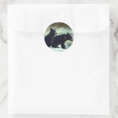 Sticker Rond Cubes de l'ours noir (Sac)