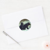 Sticker Rond Cubes de l'ours noir (Enveloppe)