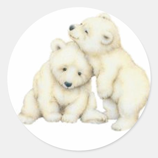 Sticker Rond Cubes d'ours polaires (Devant)