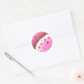 Sticker Rond Cubes et cœurs flottants (Enveloppe)