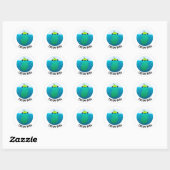 Sticker Rond Cucum-berg Funny Concomber Pun (Feuille)