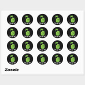 Sticker Rond Cucum bro Funny Veggie Cucumber Pun Dark BG (Feuille)