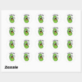 Sticker Rond Cucum-burp Blague drôle de Concombre  (Feuille)
