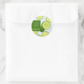 Sticker Rond Cucumber Facial Mask Label (Sac)