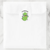Sticker Rond Cucumberzerk Funny Berzerk Cucumber Pun (Sac)