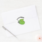 Sticker Rond Cucumbird Fundy Veggie Cucumber Pun (Enveloppe)