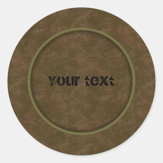 Sticker Rond Cuir Brown (Devant)