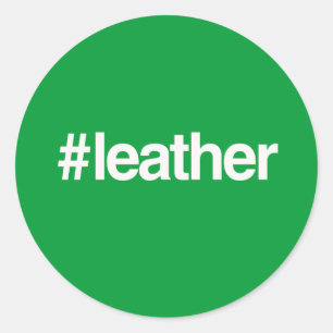 STICKER ROND CUIR DE HASHTAG
