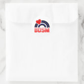 STICKER ROND CUIR / DRAPEAU ARC-EN-CIEL BD (Sac)