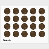 Sticker Rond Cuir étouffé élégant (Feuille)