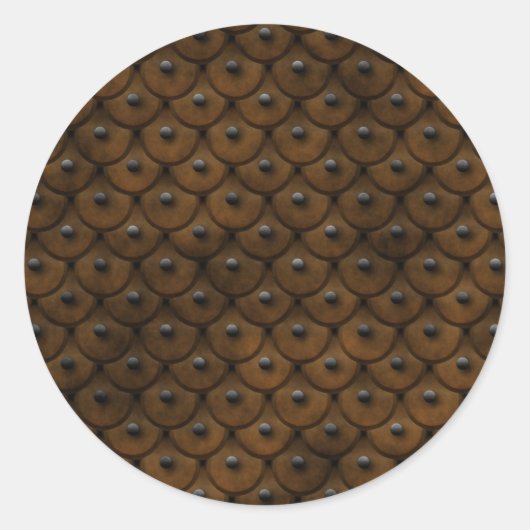 Sticker Rond Cuir étouffé élégant (Devant)