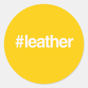 STICKER ROND CUIR HASHTAG