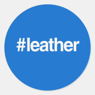 STICKER ROND CUIR HASHTAG