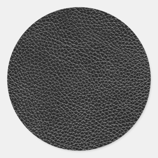 Sticker Rond Cuir noir Faux (Devant)