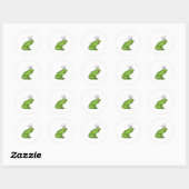 Sticker Rond Cuire la grenouille avec casquette (Feuille)