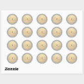 Sticker Rond Cuisine artisanale Miel Gris Blanc Abeille Kraft (Feuille)
