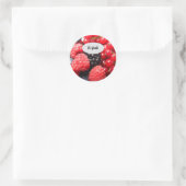 Sticker Rond Cuisine aux fruits frais texte photo (Sac)