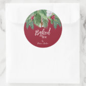Sticker Rond Cuisiné avec Amour | Biscuits de Noël (Sac)