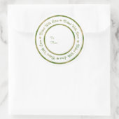 Sticker Rond Cuisiné Avec Amour Traitez Vert Brillant Glam Mode (Sac)