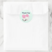 Sticker Rond Cuisine Blanc Kitty Chat Merci couchage (Sac)
