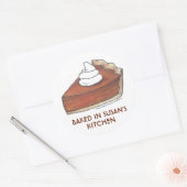 Sticker Rond Cuisine Citrouille Pie Slice Thanksgiving (Enveloppe)