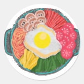 Sticker Rond Cuisine coréenne (Devant)