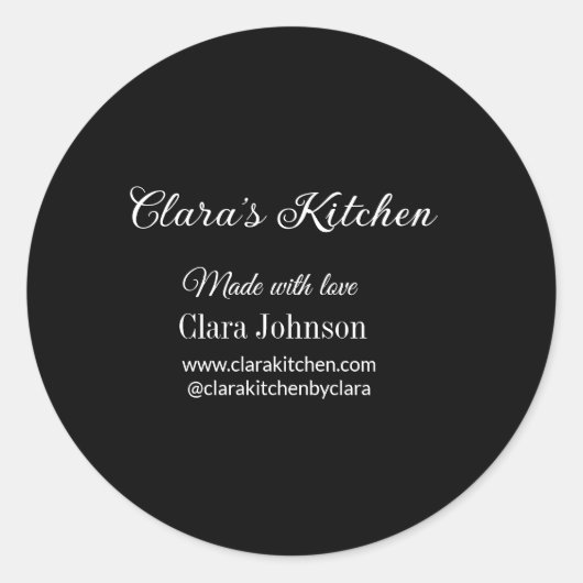 Sticker Rond cuisine cuisine chef ajouter restaurant nom du tra (Devant)